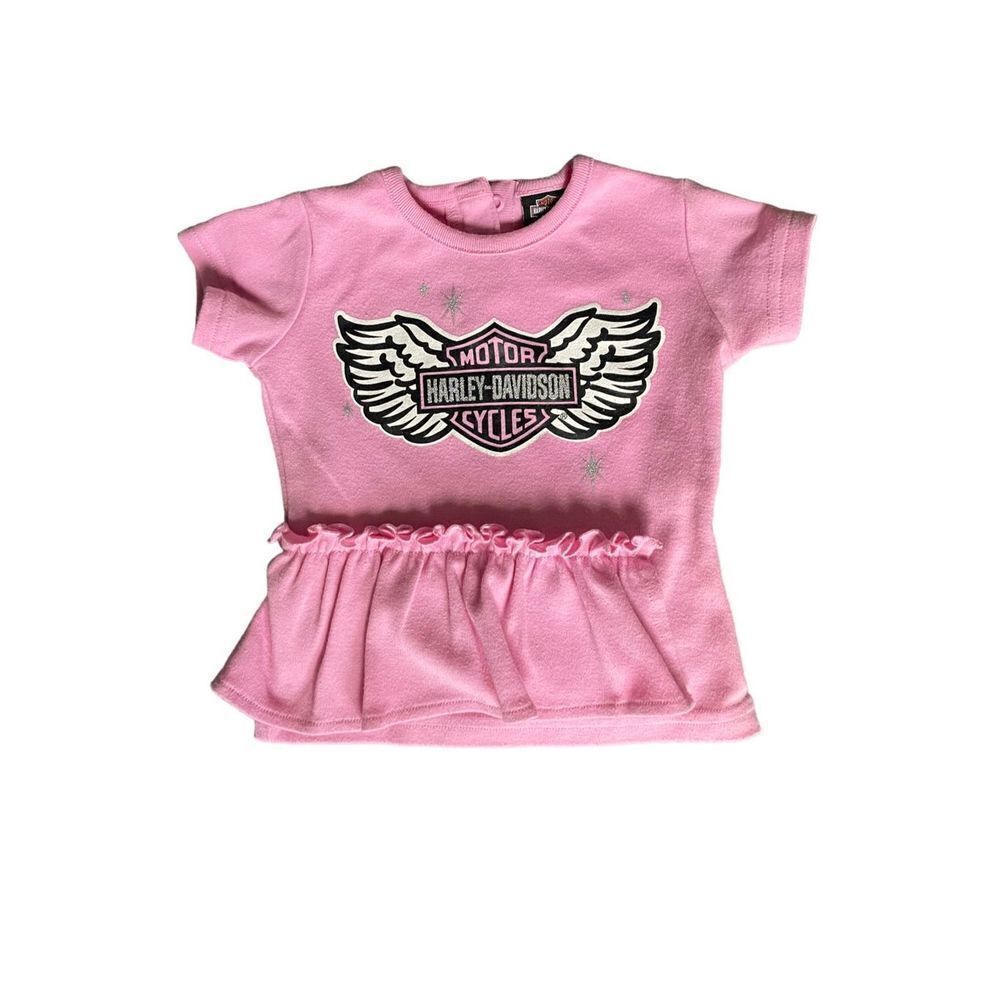 Harley Davidson Pink Girls T-Shirt Sz 18mos​​​​​